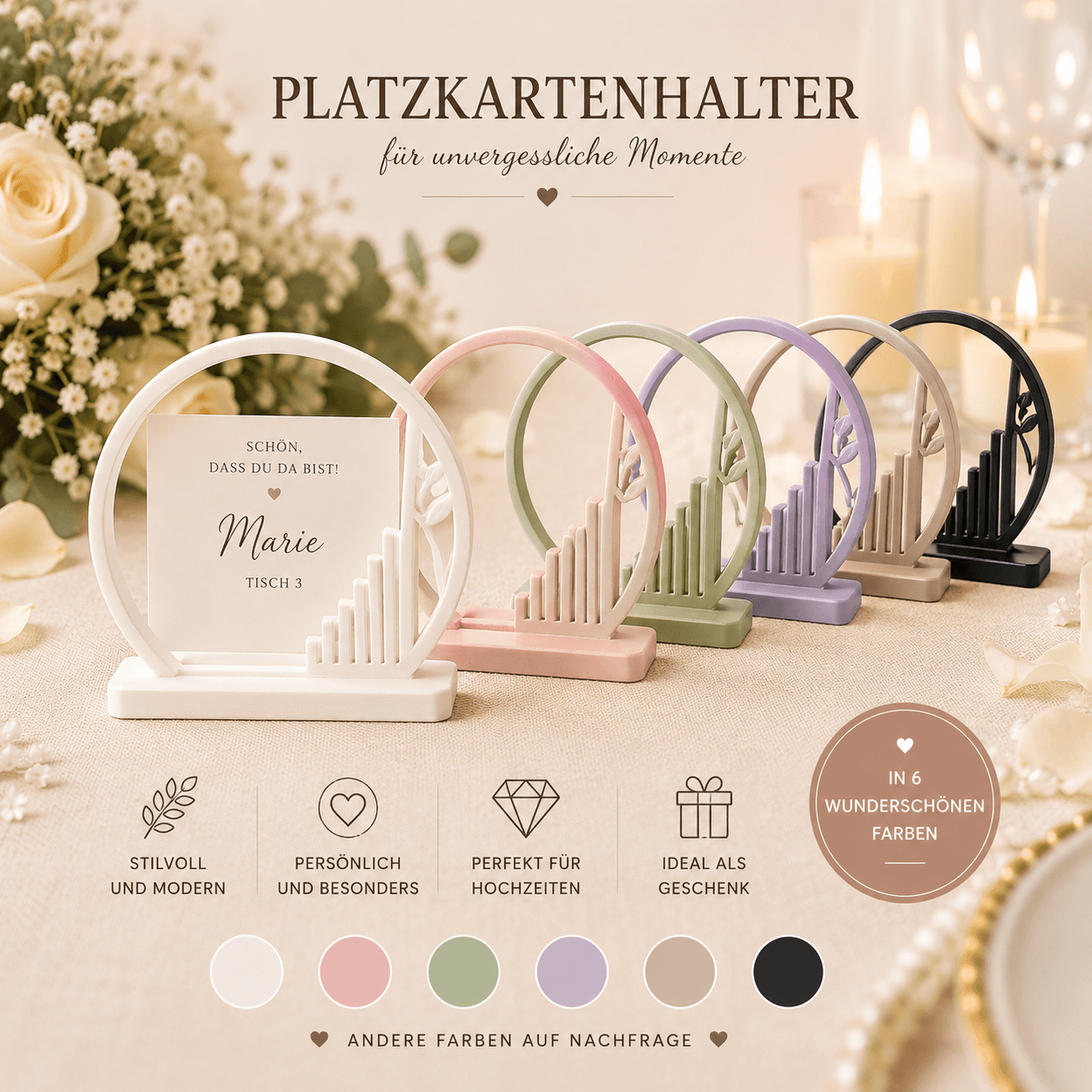 Platzkartenhalter – Rund