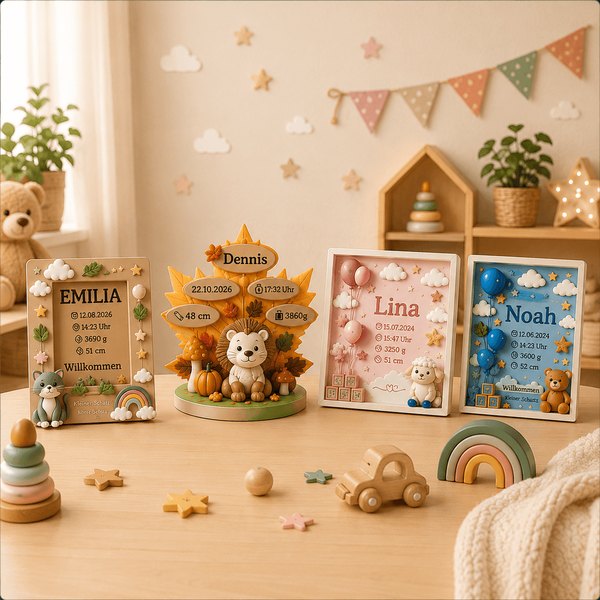 Personalisierte Baby Deko