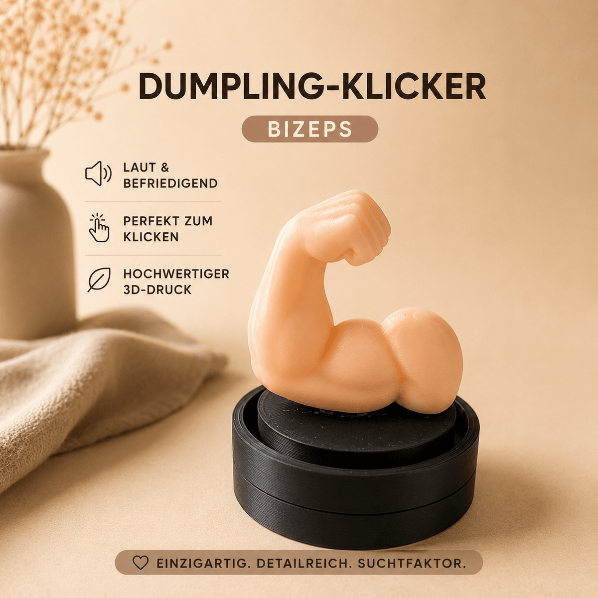 Dumpling-Klicker Bizeps