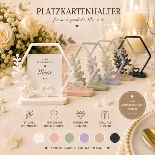 Platzkartenhalter – Hexagon